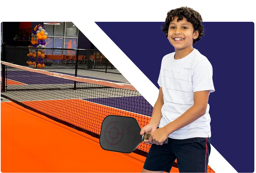 Pickleball Player with paddle